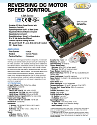Thumbnail of document Data Sheet - OMDC-130LC100 DC Motor Speed Control w/Reversing Capability
